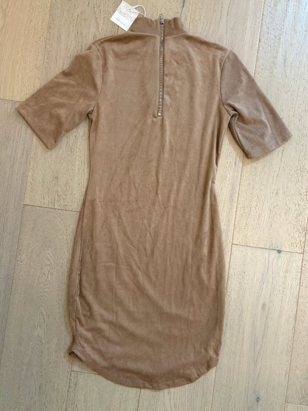 NTW | Faux Suede Mock Neck Mini Dress - Picture 3 of 5
